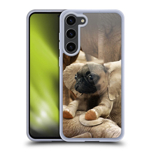 Pixelmated Animals Surreal Wildlife Pugephant Soft Gel Case for Samsung Galaxy S23+ 5G