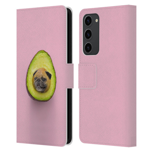 Pixelmated Animals Surreal Pets Pugacado Leather Book Wallet Case Cover For Samsung Galaxy S23+ 5G