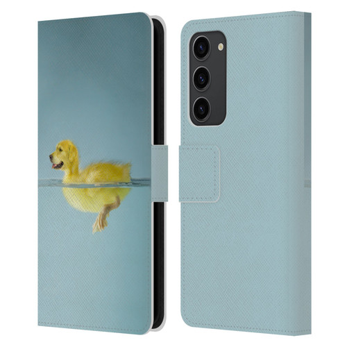 Pixelmated Animals Surreal Wildlife Dog Duck Leather Book Wallet Case Cover For Samsung Galaxy S23+ 5G