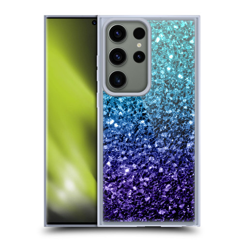 PLdesign Glitter Sparkles Aqua Blue Soft Gel Case for Samsung Galaxy S23 Ultra 5G