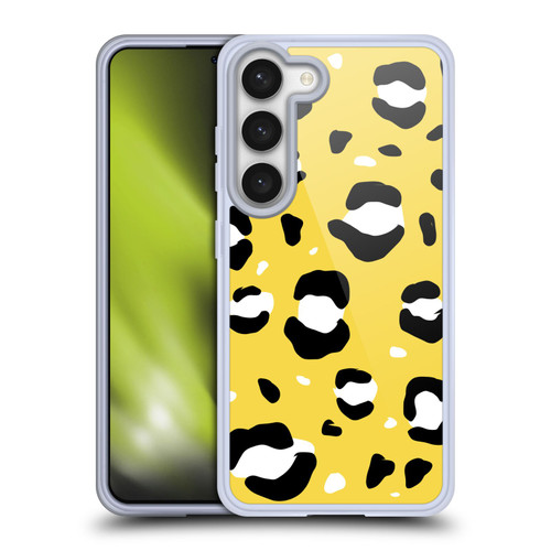Grace Illustration Animal Prints Yellow Leopard Soft Gel Case for Samsung Galaxy S23 5G