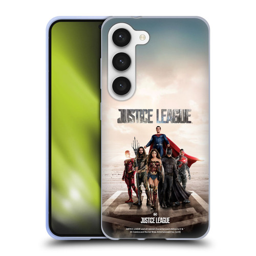 Justice League Movie Character Posters Group Soft Gel Case for Samsung Galaxy S23 5G