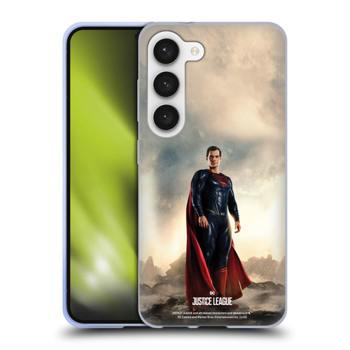 Justice League Movie Character Posters Superman Soft Gel Case for Samsung Galaxy S23 5G