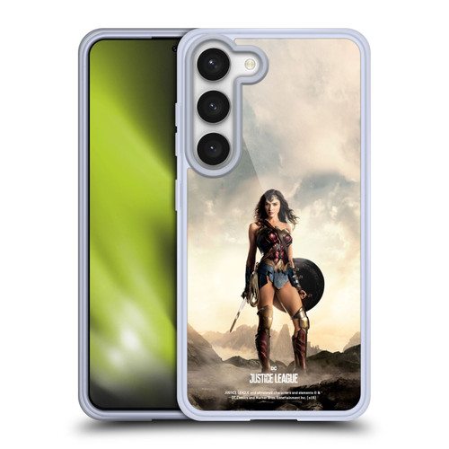 Justice League Movie Character Posters Wonder Woman Soft Gel Case for Samsung Galaxy S23 5G