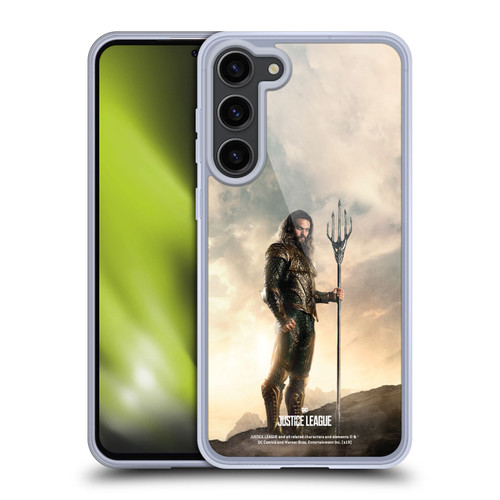 Justice League Movie Character Posters Aquaman Soft Gel Case for Samsung Galaxy S23+ 5G