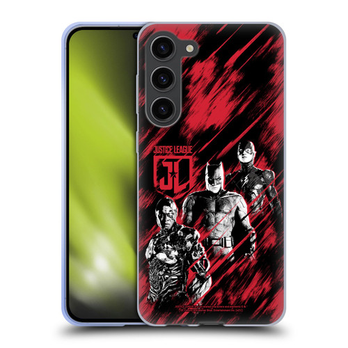 Zack Snyder's Justice League Snyder Cut Composed Art Cyborg, Batman, And Flash Soft Gel Case for Samsung Galaxy S23+ 5G