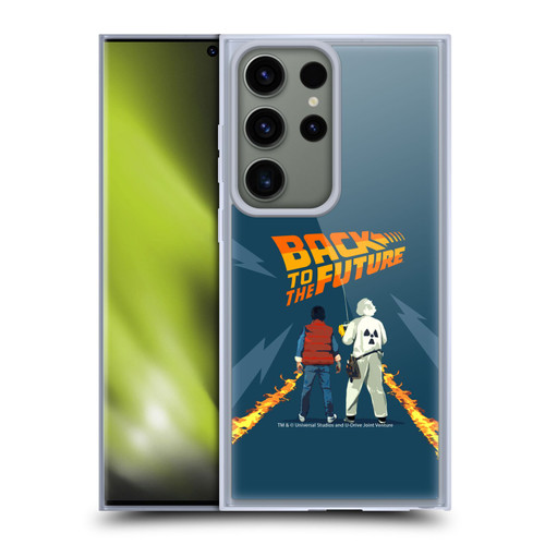 Back to the Future I Key Art Dr. Brown And Marty Soft Gel Case for Samsung Galaxy S23 Ultra 5G