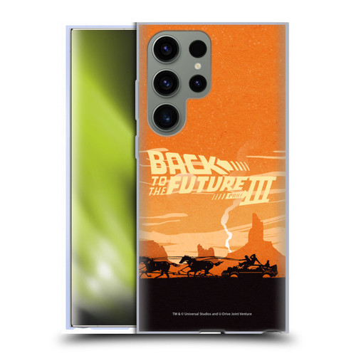 Back to the Future Movie III Car Silhouettes Desert Soft Gel Case for Samsung Galaxy S23 Ultra 5G