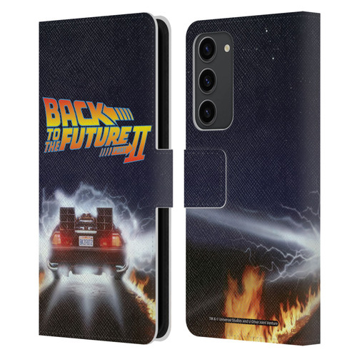 Back to the Future II Key Art Blast Leather Book Wallet Case Cover For Samsung Galaxy S23+ 5G