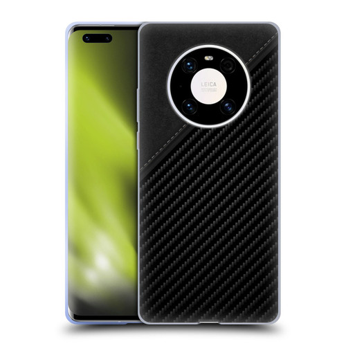 Alyn Spiller Carbon Fiber Leather Soft Gel Case for Huawei Mate 40 Pro 5G