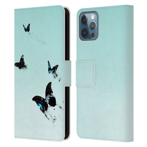 Alyn Spiller Animal Art Butterflies 2 Leather Book Wallet Case Cover For Apple iPhone 12 / iPhone 12 Pro