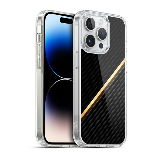 Alyn Spiller Carbon Fiber Gold Soft Gel Case for Apple iPhone 13 Pro & MagSafe