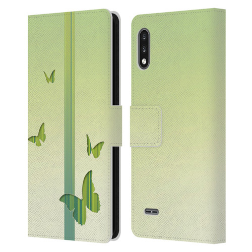 Alyn Spiller Animal Art Butterflies Leather Book Wallet Case Cover For LG K22