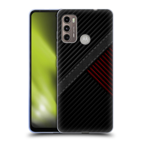 Alyn Spiller Carbon Fiber Stitch Soft Gel Case for Motorola Moto G60 / Moto G40 Fusion