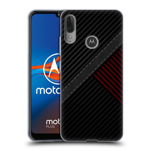 Alyn Spiller Carbon Fiber Stitch Soft Gel Case for Motorola Moto E6 Plus