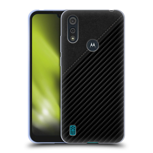 Alyn Spiller Carbon Fiber Leather Soft Gel Case for Motorola Moto E6s (2020)