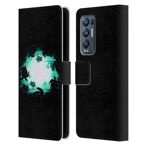 Alyn Spiller Animal Art Turtles Leather Book Wallet Case Cover For OPPO Find X3 Neo / Reno5 Pro+ 5G