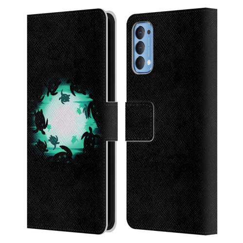 Alyn Spiller Animal Art Turtles Leather Book Wallet Case Cover For OPPO Reno 4 5G