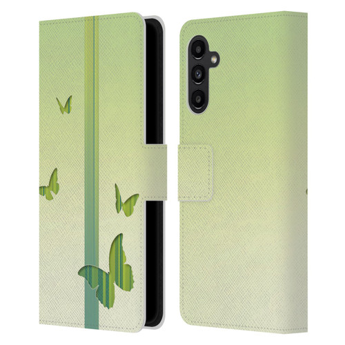 Alyn Spiller Animal Art Butterflies Leather Book Wallet Case Cover For Samsung Galaxy A13 5G (2021)