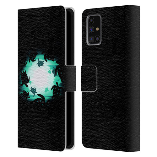 Alyn Spiller Animal Art Turtles Leather Book Wallet Case Cover For Samsung Galaxy M31s (2020)