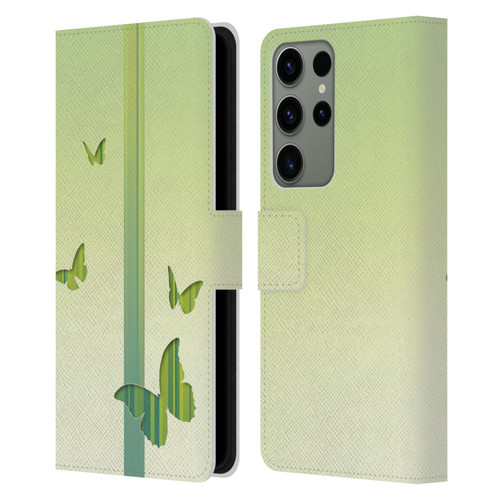 Alyn Spiller Animal Art Butterflies Leather Book Wallet Case Cover For Samsung Galaxy S23 Ultra 5G