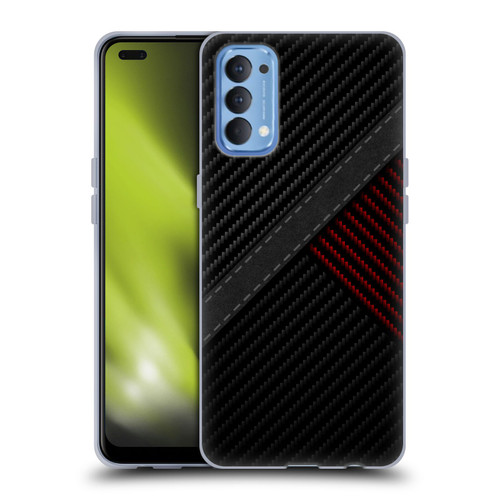 Alyn Spiller Carbon Fiber Stitch Soft Gel Case for OPPO Reno 4 5G