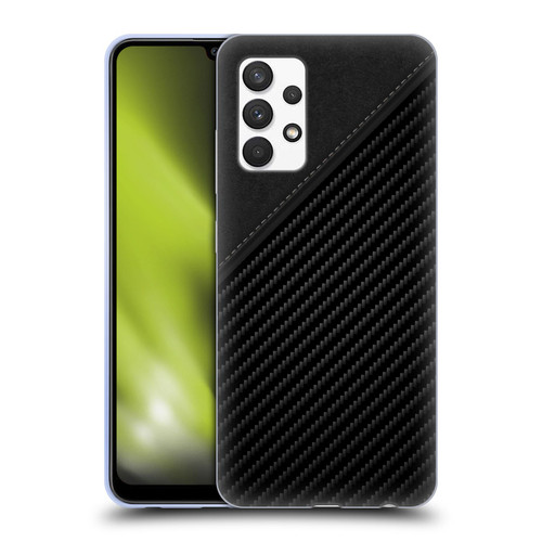 Alyn Spiller Carbon Fiber Leather Soft Gel Case for Samsung Galaxy A32 (2021)