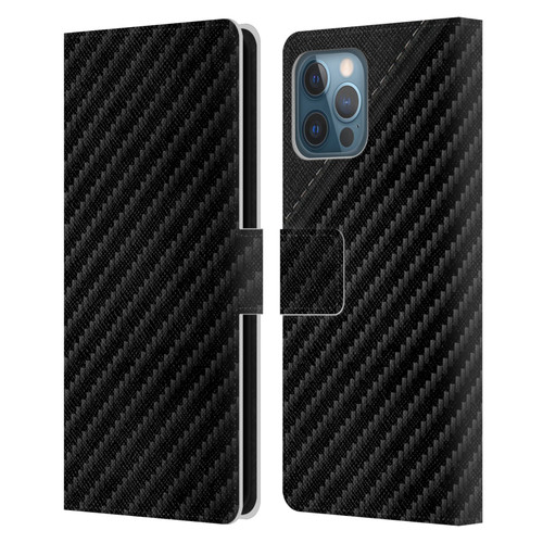 Alyn Spiller Carbon Fiber Leather Leather Book Wallet Case Cover For Apple iPhone 12 Pro Max