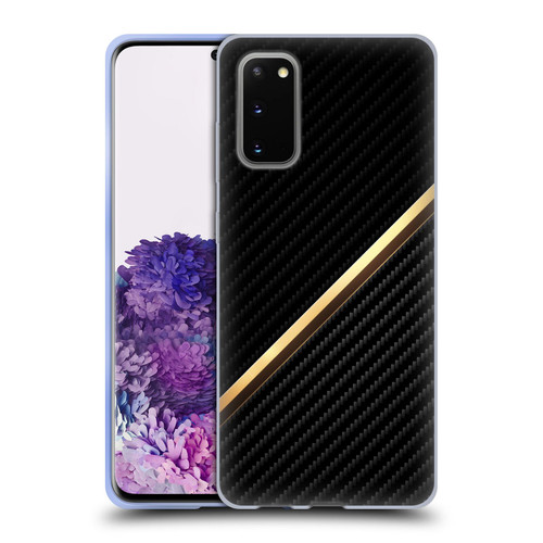Alyn Spiller Carbon Fiber Gold Soft Gel Case for Samsung Galaxy S20 / S20 5G