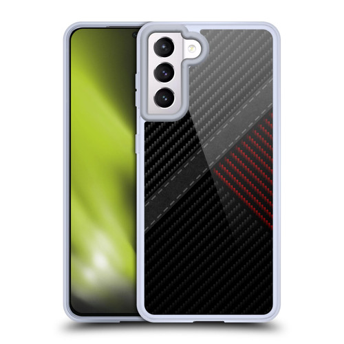 Alyn Spiller Carbon Fiber Stitch Soft Gel Case for Samsung Galaxy S21 5G & MagSafe