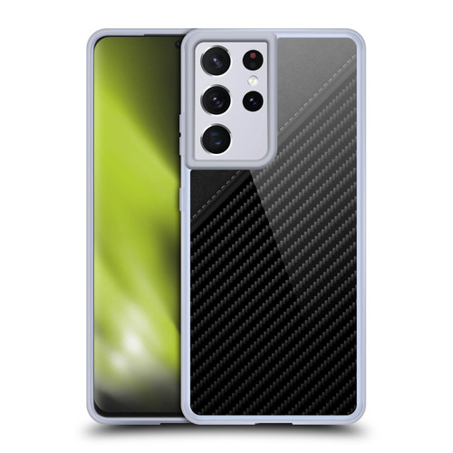 Alyn Spiller Carbon Fiber Leather Soft Gel Case for Samsung Galaxy S21 Ultra 5G & MagSafe