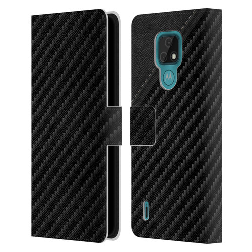 Alyn Spiller Carbon Fiber Leather Leather Book Wallet Case Cover For Motorola Moto E7