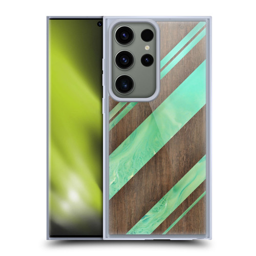Alyn Spiller Wood & Resin Diagonal Stripes Soft Gel Case for Samsung Galaxy S23 Ultra 5G