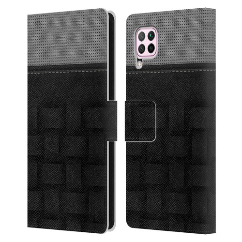 Alyn Spiller Luxury Charcoal Leather Book Wallet Case Cover For Huawei Nova 6 SE / P40 Lite