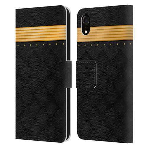 Alyn Spiller Luxury Gold Leather Book Wallet Case Cover For Apple iPhone XR