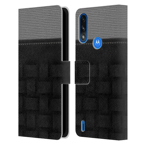 Alyn Spiller Luxury Charcoal Leather Book Wallet Case Cover For Motorola Moto E7 Power / Moto E7i Power