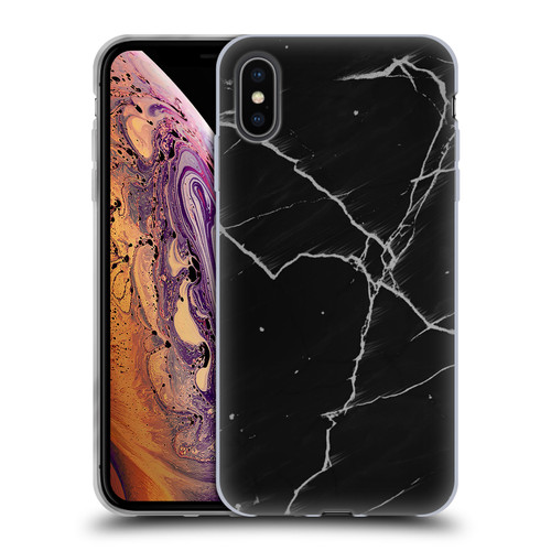 Alyn Spiller Marble Black Soft Gel Case for Apple iPhone XS Max