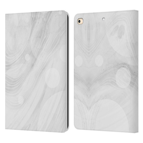 Alyn Spiller Marble White Leather Book Wallet Case Cover For Apple iPad 9.7 2017 / iPad 9.7 2018