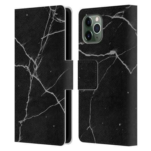 Alyn Spiller Marble Black Leather Book Wallet Case Cover For Apple iPhone 11 Pro