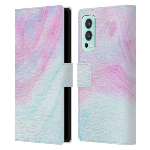 Alyn Spiller Marble Pastel Leather Book Wallet Case Cover For OnePlus Nord 2 5G