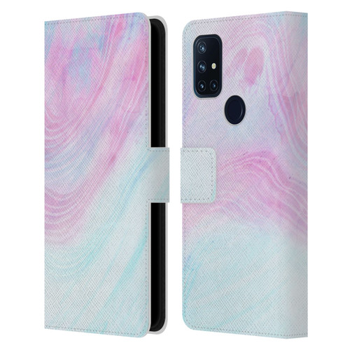 Alyn Spiller Marble Pastel Leather Book Wallet Case Cover For OnePlus Nord N10 5G