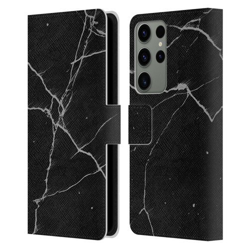 Alyn Spiller Marble Black Leather Book Wallet Case Cover For Samsung Galaxy S23 Ultra 5G