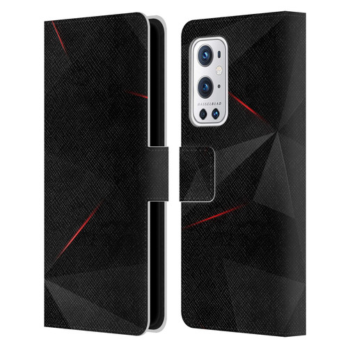 Alyn Spiller Tectonic Red Leather Book Wallet Case Cover For OnePlus 9 Pro