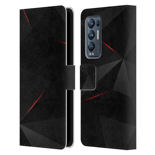 Alyn Spiller Tectonic Red Leather Book Wallet Case Cover For OPPO Find X3 Neo / Reno5 Pro+ 5G