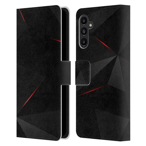 Alyn Spiller Tectonic Red Leather Book Wallet Case Cover For Samsung Galaxy A13 5G (2021)