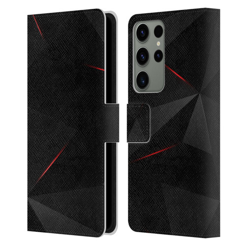 Alyn Spiller Tectonic Red Leather Book Wallet Case Cover For Samsung Galaxy S23 Ultra 5G