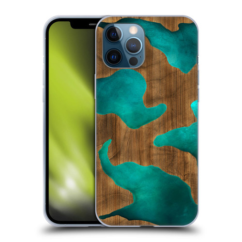 Alyn Spiller Wood & Resin Aqua Soft Gel Case for Apple iPhone 12 Pro Max
