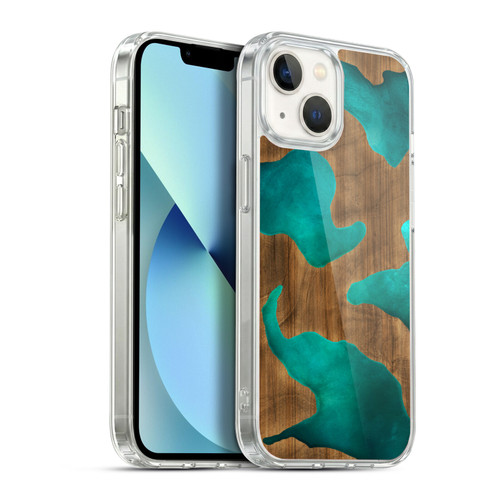 Alyn Spiller Wood & Resin Aqua Soft Gel Case for Apple iPhone 13