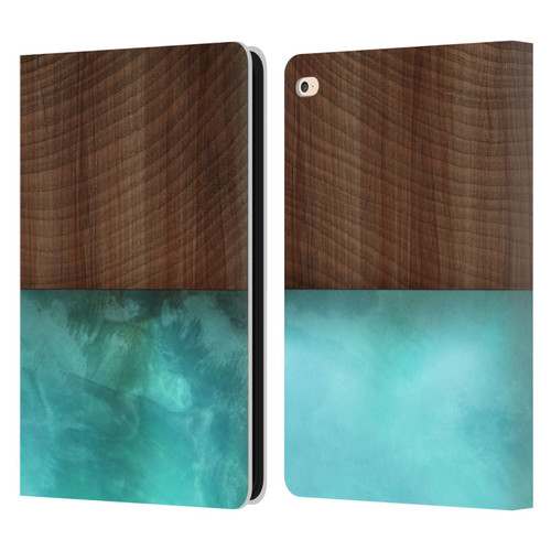 Alyn Spiller Wood & Resin Blocking Leather Book Wallet Case Cover For Apple iPad Air 2 (2014)