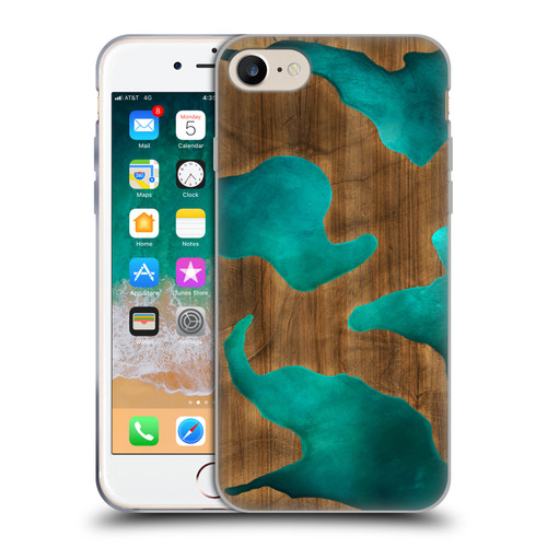 Alyn Spiller Wood & Resin Aqua Soft Gel Case for Apple iPhone 7 / 8 / SE 2020 & 2022